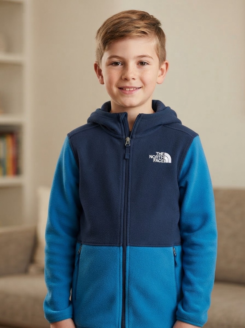 NWT❤️The North Face Kids Two-Tone Navy Fleece Hoodie szXXL(18/20)